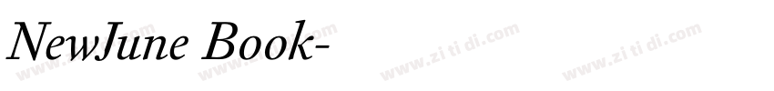 NewJune Book字体转换 NewJune Book字体转换
